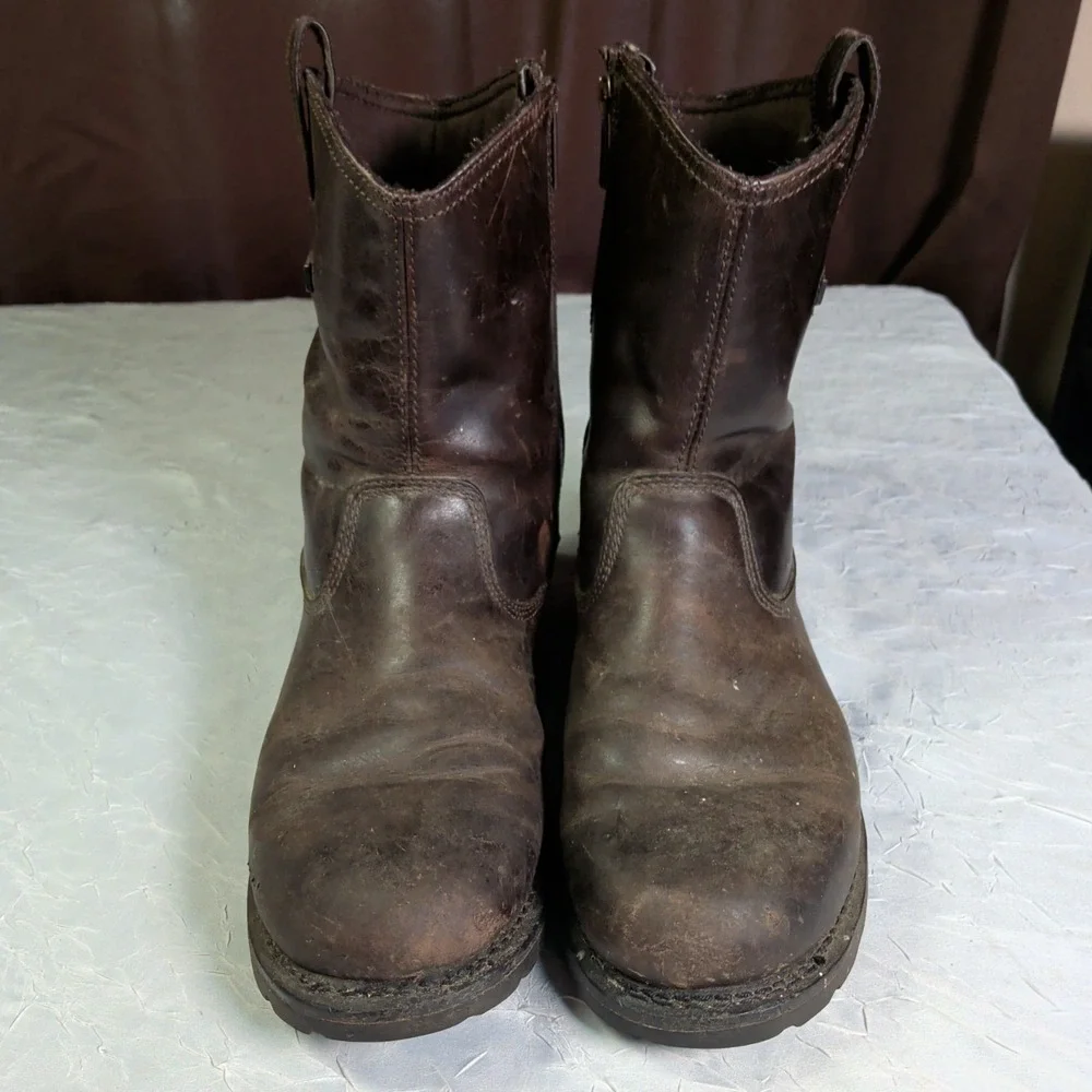 Harley-Davidson Boots Mens Size 9.5 Brown Leather Biker Riding Motorcycle 95257